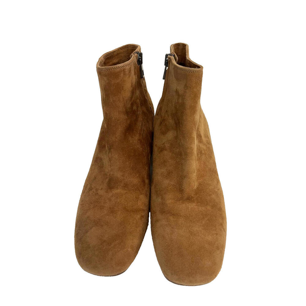 VINCE Ostend Suede Ankle Boot Bootie Chunky Block Heel Made in Italy 6M